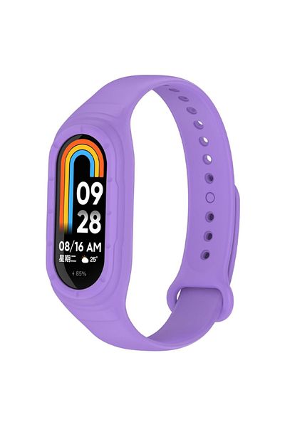 REDz Accessories Sport Strap for Xiaomi Mi Band 8 / Band 9, Adjustable with Button, Silicone, Purple