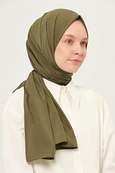 Madame Polo Plain Twil Shawl Khaki Non-Slip Wrinkle-Free Fabric