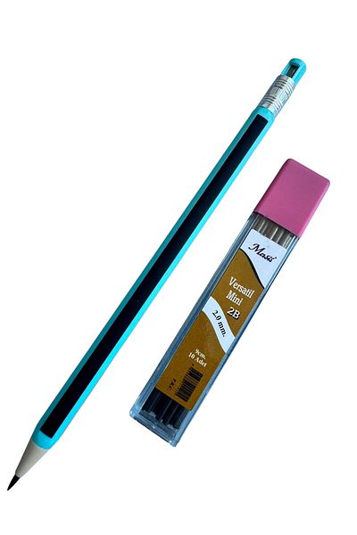 Polin 2.0mm Mechanical Pencil Set with 10Pcs Replacement Leads, Pastel Color