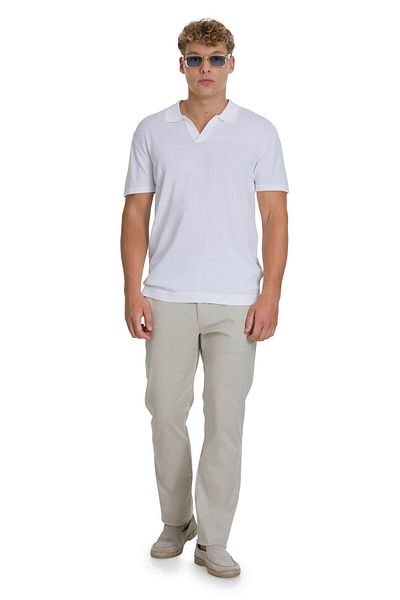 Hatemoğlu Beige Regular Fit Canvas Trousers with Side Pockets