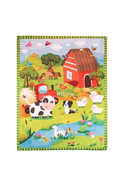 divendi-ro Saltea de activități pentru bebeluși, model fermă, 2 jucării detaș...