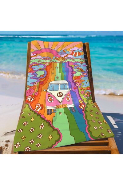 Piloji Retro Style Beach Towel |   Eye-Catching Design & Soft Touch - 75 X 15...