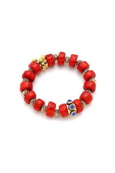 Mon Reve Red Oracle Coral Natural Stone Bracelet