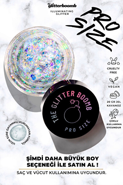 the glitter boomb the glıtter boomb - jel glitter - Milky way 20gr PRO SIZE