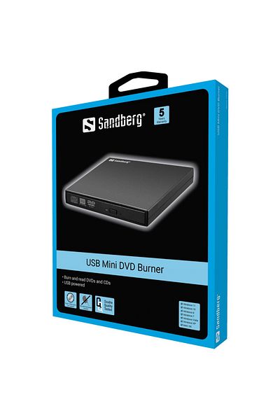 Sandberg Nagrywarka USB Mini DVD Burner 133-66