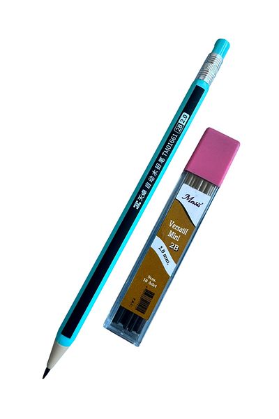 Polin 2.0mm Mechanical Pencil Set with 10Pcs Replacement Leads, Pastel Color