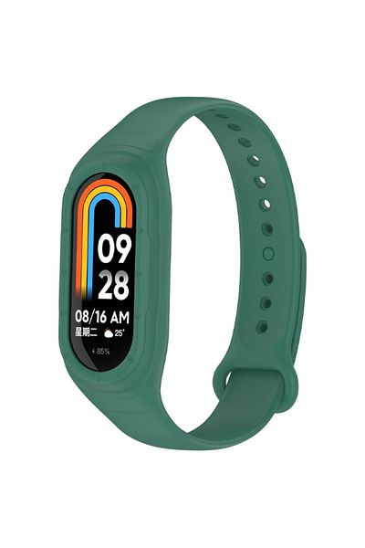 REDz Accessories Sport Strap for Xiaomi Mi Band 8 / Band 9, Adjustable with Button, Silicone, Green