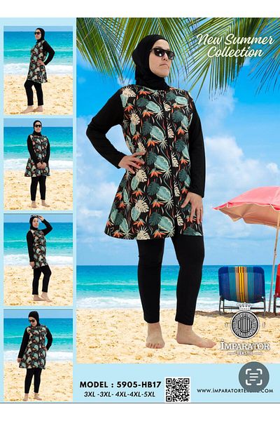 rlt relax time Women's Hijab Swimsuit 3 Piece Set