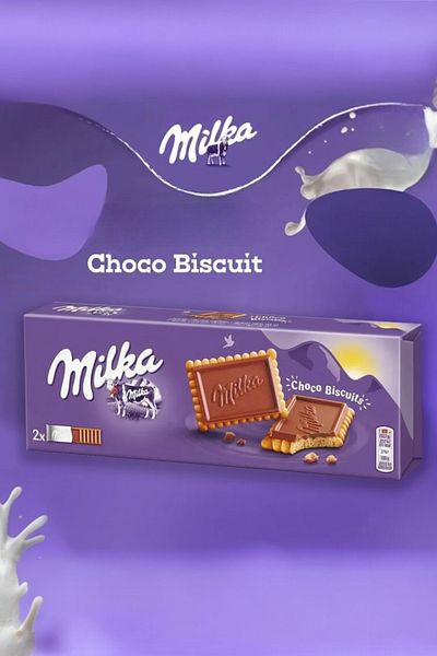 Milka بسكويت مغطى بالشوكولاتة الحليب - بسكويت الشوكو 150 جرام
