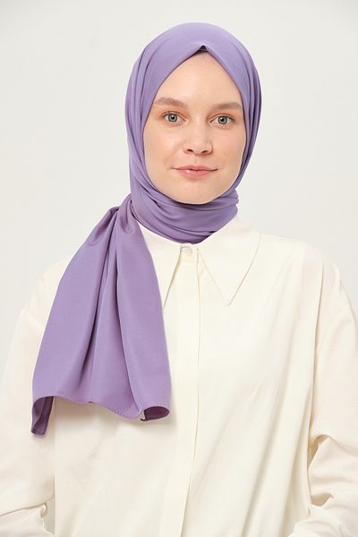 Madame Polo Plain Twil Shawl Lilac Non-Slip Wrinkle-Free Fabric