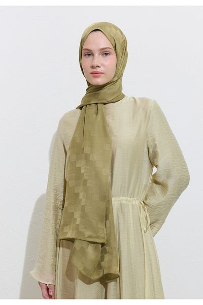 Freshscarfs Nori Silky Jacquard Shawl Soil