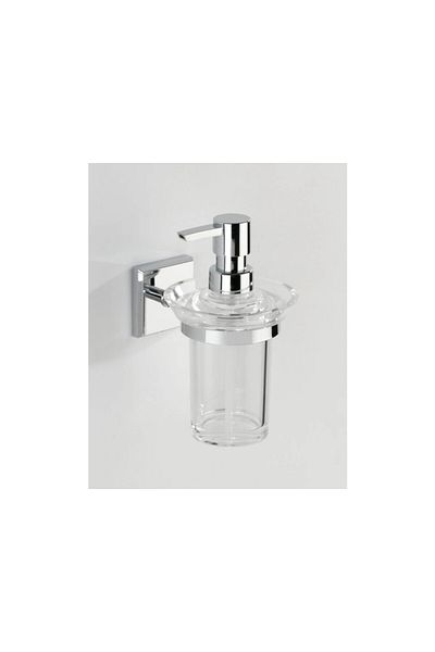 Saban Wall Mounted Liquid Soap Dispenser – Chrome Plated |   Transparent