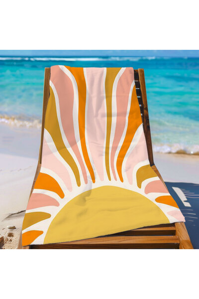 Piloji Summer Retro Patterned Printed Towel |   75X150 – Soft Textured, Quick Dry Bath Beach Towel