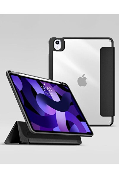 eSTUFF Husă stylus neagră pentru iPad Air 5/4 10.9 cu față și spate transpare...