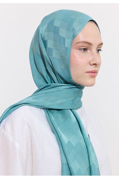 Freshscarfs Nori̇ Silk Jacquard Shal Indigo