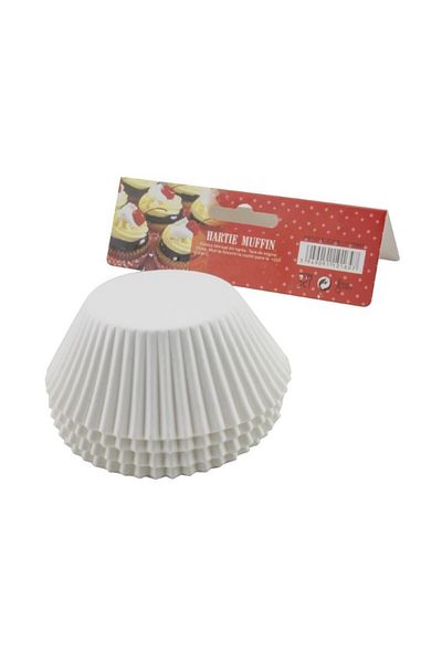 gogiva Muffin paper set, White, 2.5x6 cm, 100 pcs