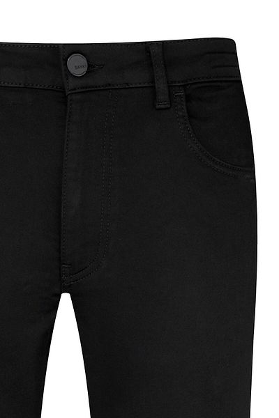 Hatemoğlu Black Slim Fit Cotton 5 Pocket Canvas Trousers