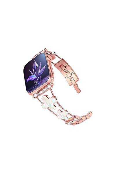Alstrap Apple Watch 11-10 46mm 7 8 9 45mm 4 5 6 Se 44mm Uyumlu Taş Detaylı Za...