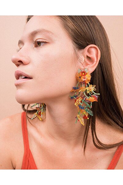 Alice İsstanbul Marka Boncuklu Çiçek Küpe