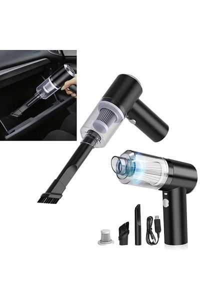 OEM Aspirator auto, USB, Aspirare umedă, LED, 120W, 35kPa, Negru