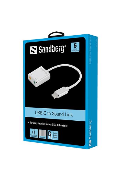 Sandberg Karta dźwiękowa USB-C Sound Link