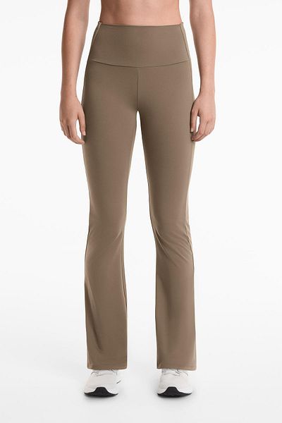 Oysho High-rise rib Comfortlux flare trousers