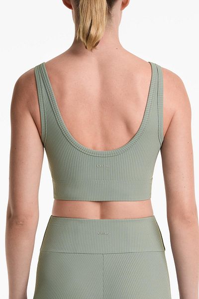 Oysho Rib Comfortlux open back Henley top