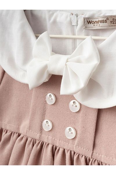 Cherrys Bebek Bow Linen Dress