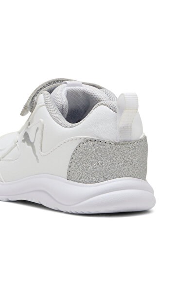 Puma حذاء رياضي معدني للأطفال للجنسين من فان ريسر - أبيض