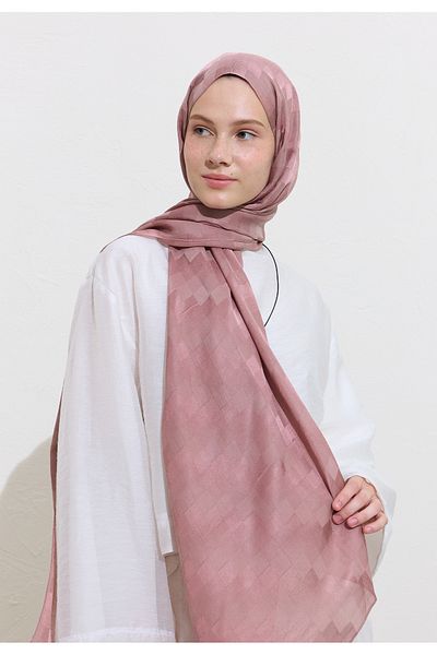 Freshscarfs Nori Silky Jacquard Shawl Lilac