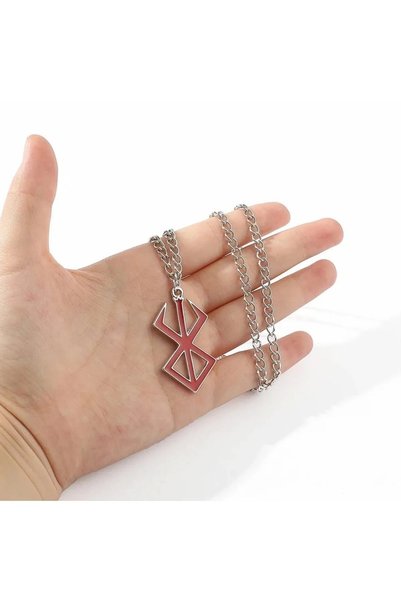 FG KONNİCHİWA Retro Antique Plated Vintage Anime Berserk Logo Unisex Necklace