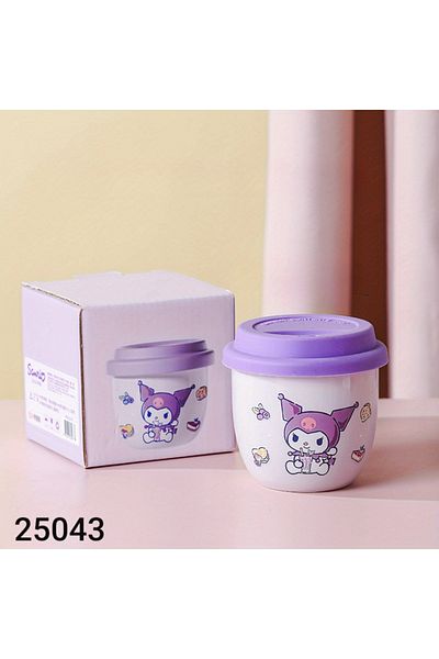 SANRIO Ceramic mug with silicone cover - Cute design (Kuromi)