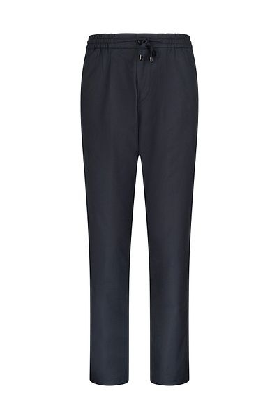 Hatemoğlu Navy Blue Relaxed Cut Side Pocket Cotton Jogger Pants