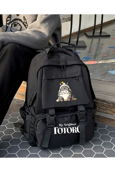 Touz Moda Geantă de școală cu spate Palaska imprimată Totoro