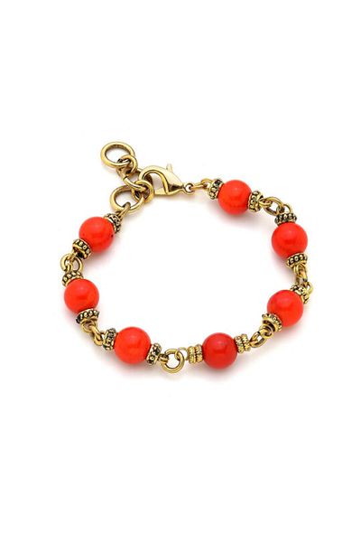 Mon Reve Scarlet Muse Coral Natural Stone Bracelet