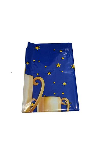 Kelebek Oyuncak Yellow Navy Blue Fan Trophy Themed Tablecloth 120X180 Cm.