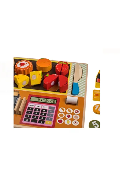 Home Wooden Fruit Vegetable Finding Cutting Cashier Calculation Toy Intelligence Development