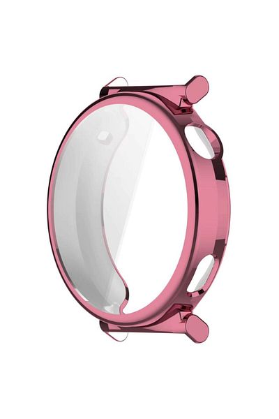 REDz Accessories Soft Protection Case with Cover, Huawei Watch GT5 (41MM), Screen Protector, Silicone, Pink