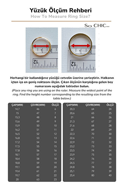 So CHIC... Beyaz Altın Sertifikalı Premium Created Taşlı 0.25 CT Effect Tektaş Yüzük