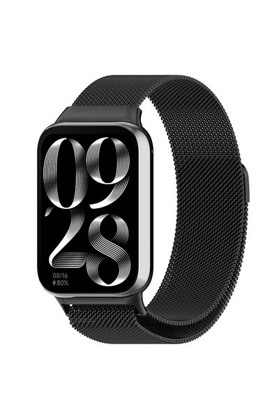 REDz Accessories Milanese Strap, for Xiaomi Band 8 Pro / Band 9 Pro / RedMi Watch 4, Magnetic, Metal Links, Black