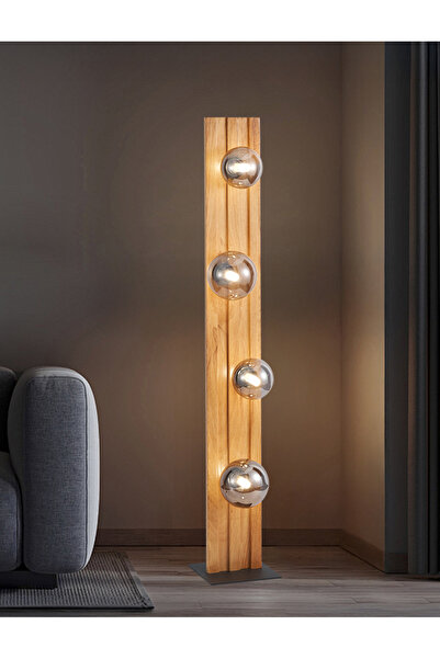 Apliqa Meggy 4Lü Ahşap Lambader