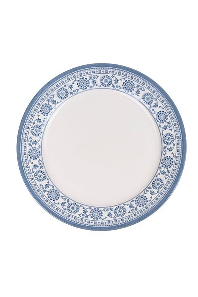 Claytan Plethora 10.5 inch Porcelain Dinner Plate (Grey & White, Set Of 1)