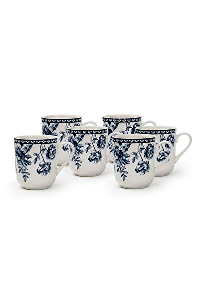 Claytan كوب سيراميك أزرق داكن رابسودي سعة 370 مل (مجموعة من 6 قطع)