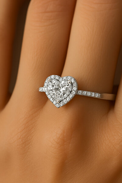 stainless steell “Kalp Pırlanta” gümüş renk ayarlanabilir Çelik ciddi ilişki ...