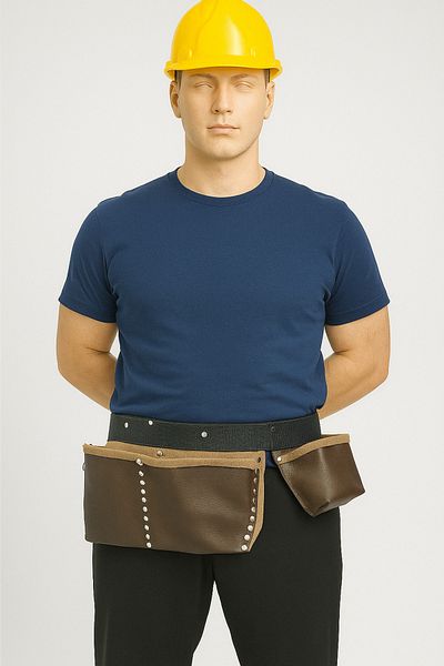 Bestway ve Diğeri Genuine Leather Waist Bag for Construction Workers
