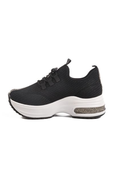 AYK'S Pantofi casual de damă din plasă alb-negru 702322 Z