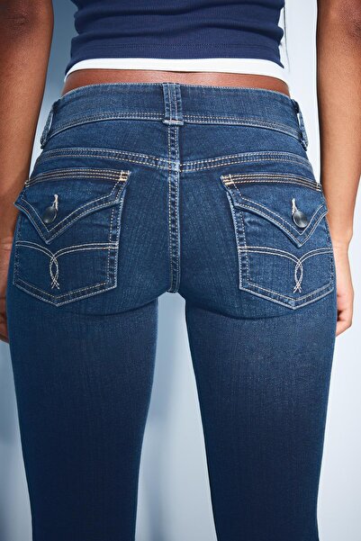 Bershka Çizme paça kapaklı jean