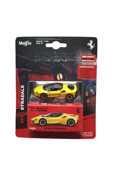 Maisto Ferrari SF90 Stradale Hybrid 1000hp, limited edition, yellow, 1/64