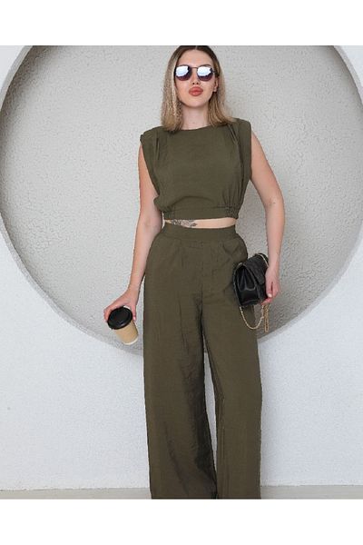 Modasultan Crew Neck Padded Modal Fabric Pants Suit