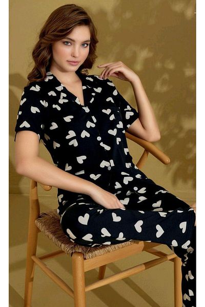 RAPAPA Women's Bottom Top Button Pajamas Set 52033